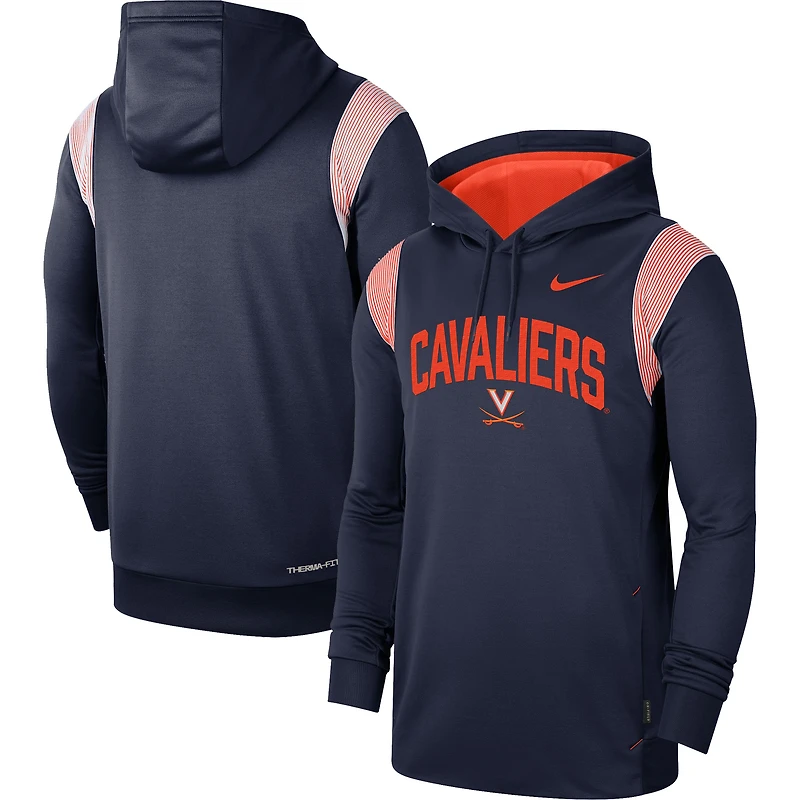Men's Nike Navy Virginia Cavaliers 2022 Game Day Sideline Performance Pullover Hoodie