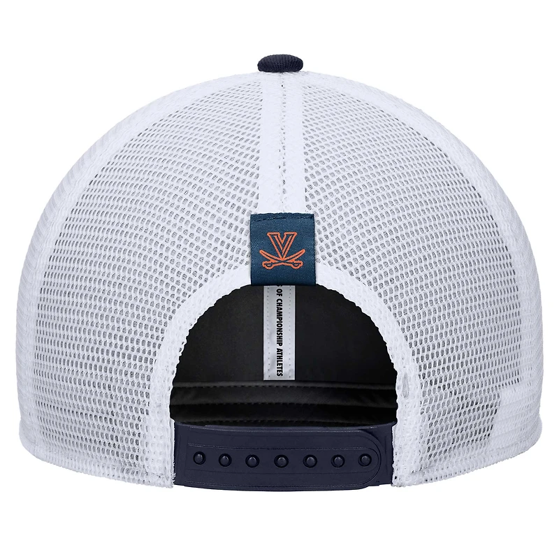 Casquette réglable Nike Navy Virginia Cavaliers 2024/25 Sideline Rise Trucker pour homme