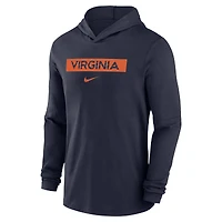 Sweat à capuche manches longues Nike Virginia Cavaliers 2024 Sideline Performance pour homme