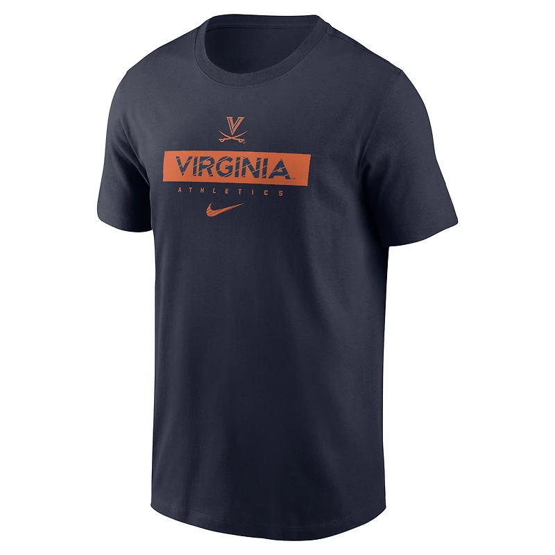 T-shirt Nike bleu marine Virginia Cavaliers 2024 Sideline Performance pour homme