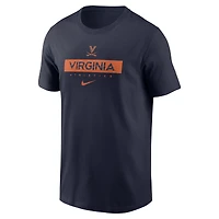 T-shirt Nike bleu marine Virginia Cavaliers 2024 Sideline Performance pour homme