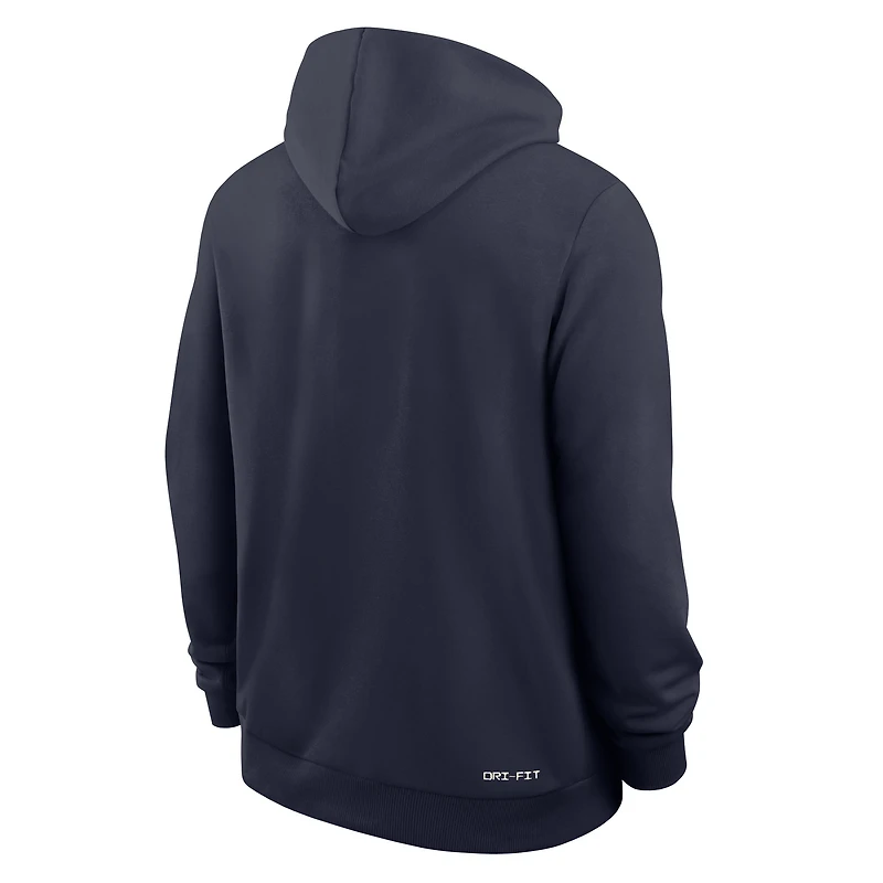 Men's Nike Navy Virginia Cavaliers 2025 Sideline Performance Full-Zip Hoodie