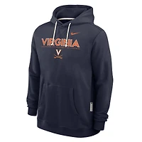 Sweat à capuche Nike Dri-FIT bleu marine Virginia Cavaliers 2025 Sideline Standard Issue pour homme