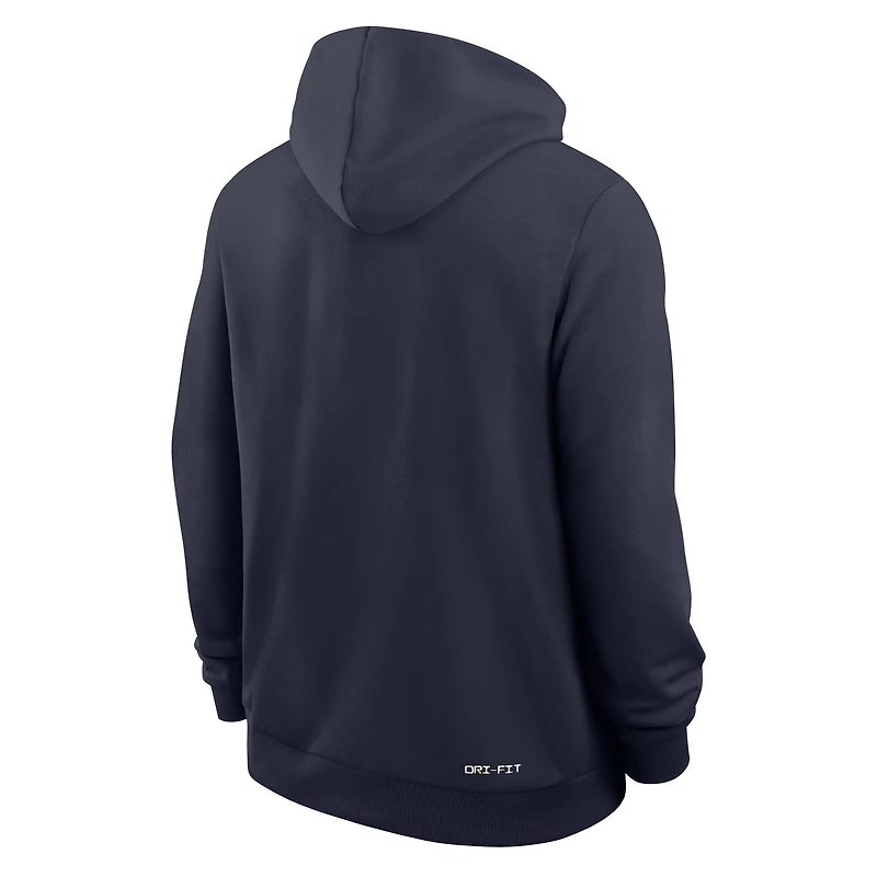 Sweat à capuche Nike Dri-FIT bleu marine Virginia Cavaliers 2025 Sideline Standard Issue pour homme