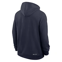 Sweat à capuche Nike Dri-FIT bleu marine Virginia Cavaliers 2025 Sideline Standard Issue pour homme