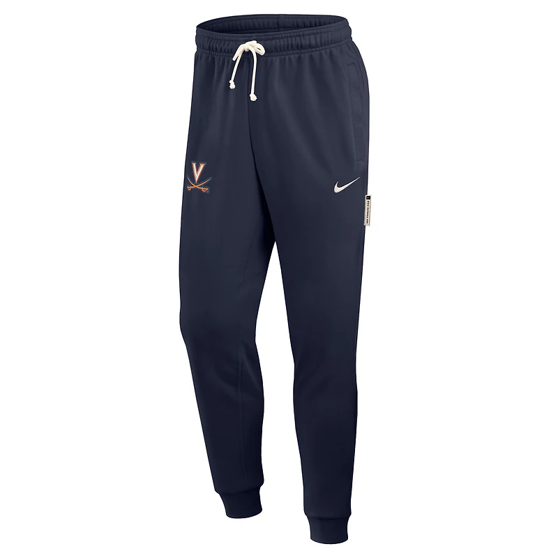Men's Nike Navy Virginia Cavaliers 2025 Sideline Standard Issue Dri-FIT Taper Sweatpants
