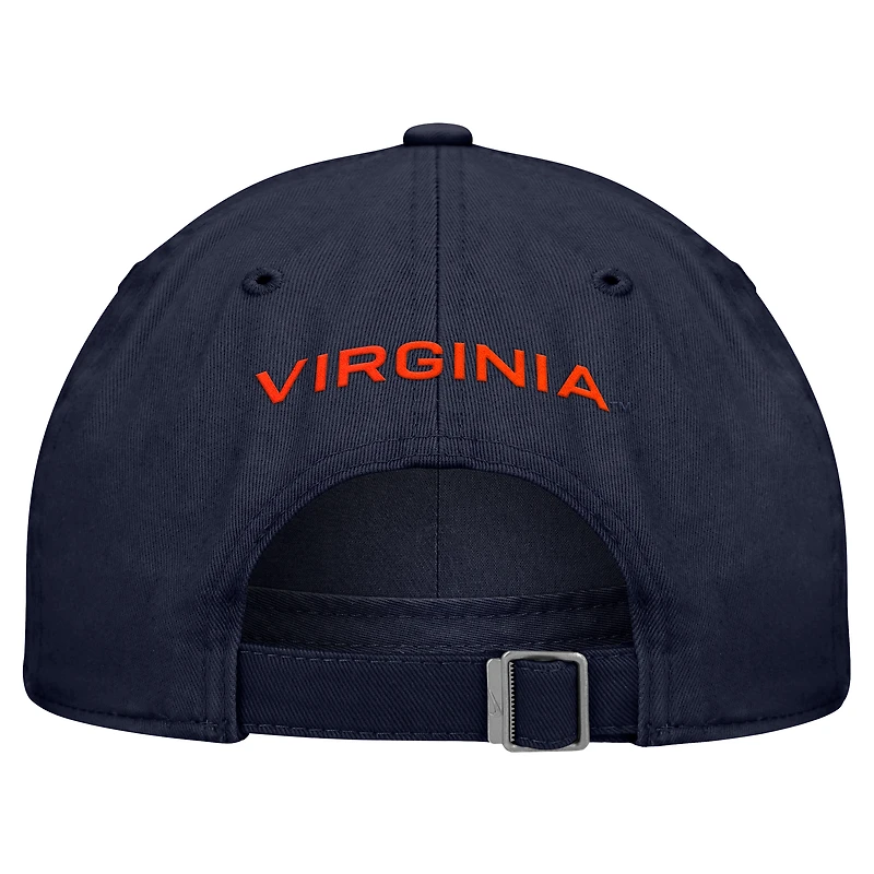 Men's Nike Navy Virginia Cavaliers 2026 Sideline Club Adjustable Hat