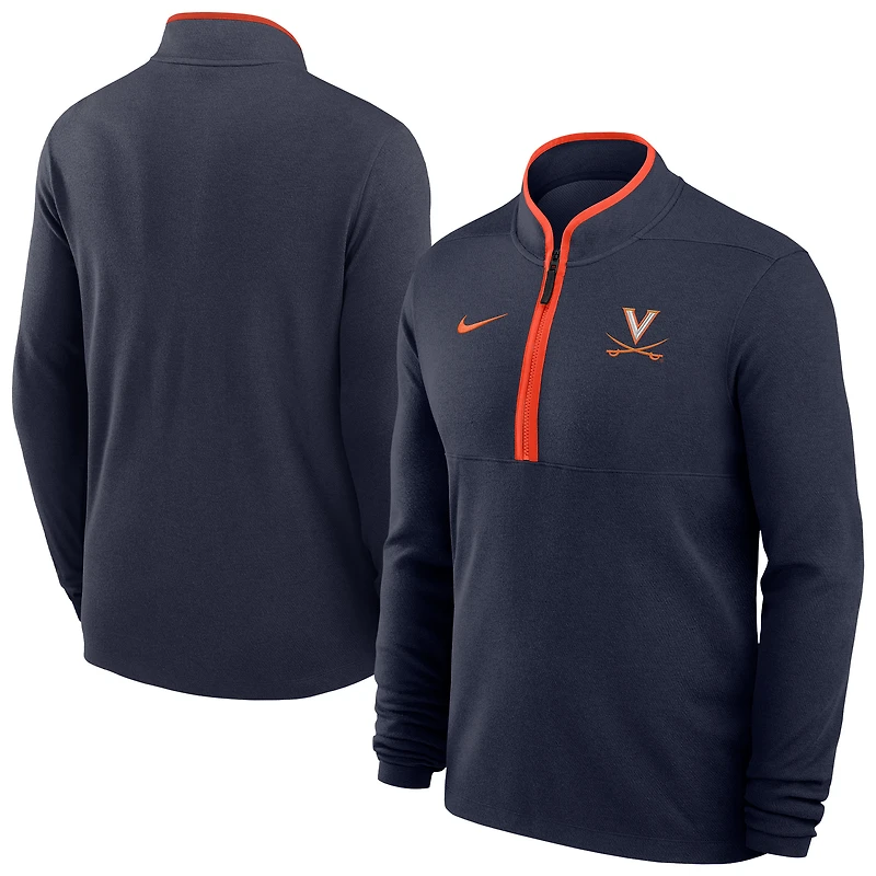 Men's Nike Navy Virginia Cavaliers Basketball Victory Dri-FIT Half-Zip Pullover