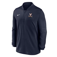 Pull Nike Virginia Cavaliers Dri-FIT à demi-zip bleu marine pour homme