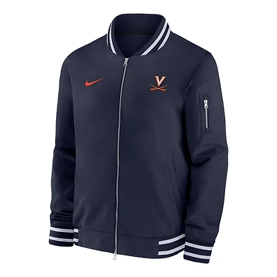 Men's Nike  Navy Virginia Cavaliers Full-Zip Bomber Jacket