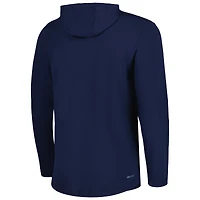 T-shirt à capuche manches longues Nike Virginia Cavaliers Performance pour homme, bleu marine