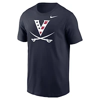 Men's Nike Navy Virginia Cavaliers Red White & Hoo Logo T-Shirt