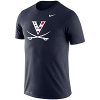T-shirt pour homme Nike Virginia Cavaliers bleu marine, rouge, blanc et Hoo Performance Legend