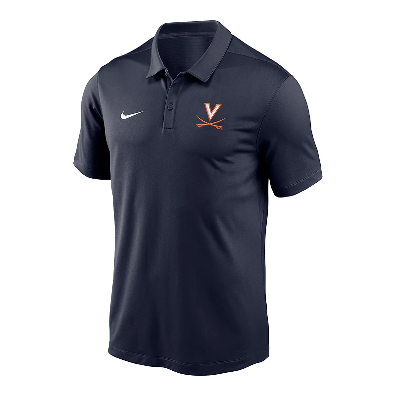 Polo Nike Victory Solid Performance bleu marine des Virginia Cavaliers pour homme
