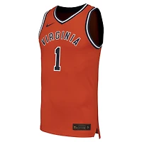 Maillot de basket-ball Nike #1 Orange Virginia Cavaliers Throwback Replica pour homme