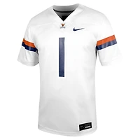 Men's Nike #1 White Virginia Cavaliers Untouchable Football Jersey