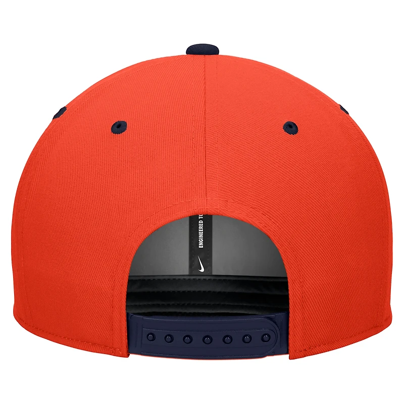Men's Nike White/Orange Virginia Cavaliers Pro Performance Snapback Hat