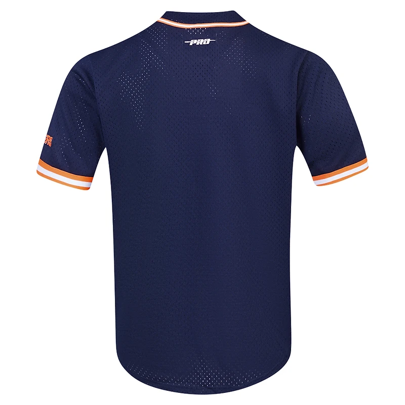 Maillot de baseball réplique à boutons complets en maille Pro Standard Navy Virginia Cavaliers pour hommes