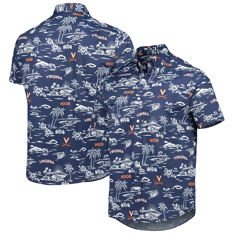 Men's Reyn Spooner Navy Virginia Cavaliers Classic Button-Down Shirt