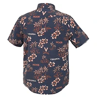 Men's Reyn Spooner Navy Virginia Cavaliers Kekai Classic Tri-Blend Button-Down Shirt
