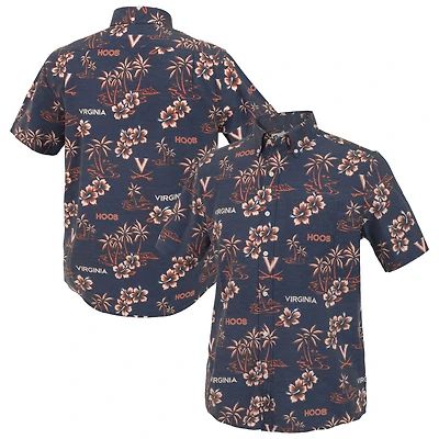 Men's Reyn Spooner Navy Virginia Cavaliers Kekai Classic Tri-Blend Button-Down Shirt