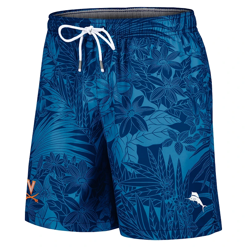 Short de bain Tommy Bahama bleu marine pour homme, Virginia Cavaliers, Santiago Palms