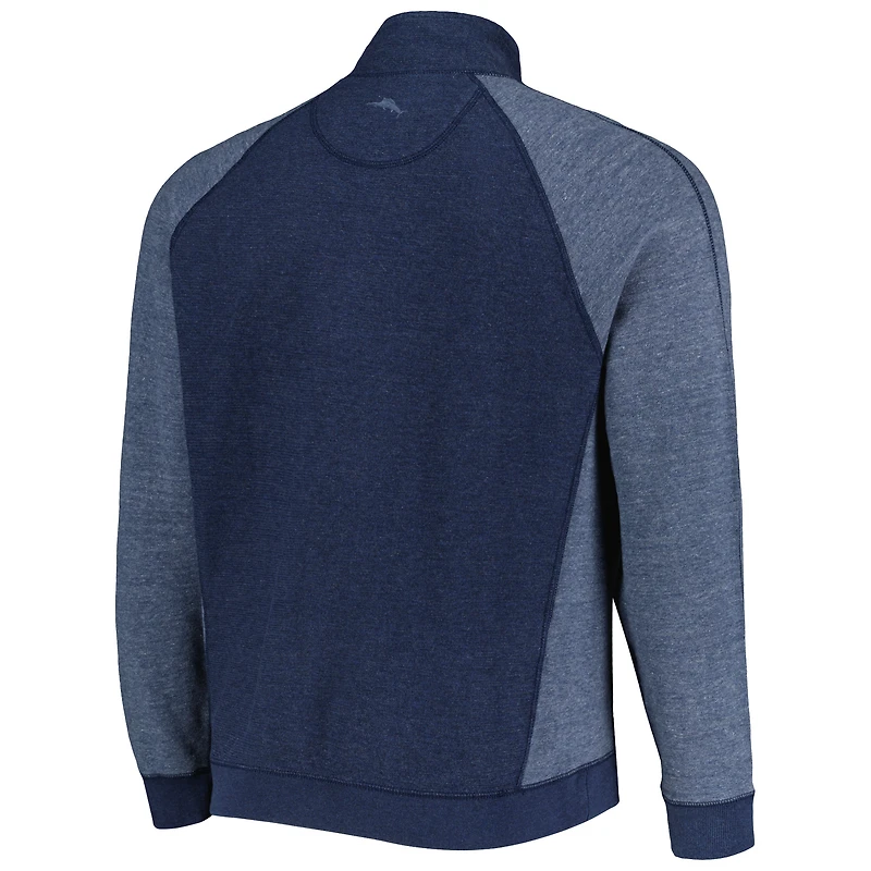 Men's Tommy Bahama Navy Virginia Cavaliers Sport Scrimmage Snap Mock Neck Raglan Button-Up Jacket