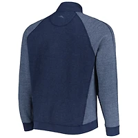Men's Tommy Bahama Navy Virginia Cavaliers Sport Scrimmage Snap Mock Neck Raglan Button-Up Jacket