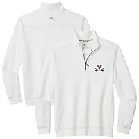 Veste demi-zip Tommy Bahama blanche pour homme des Virginia Cavaliers Montego Bay