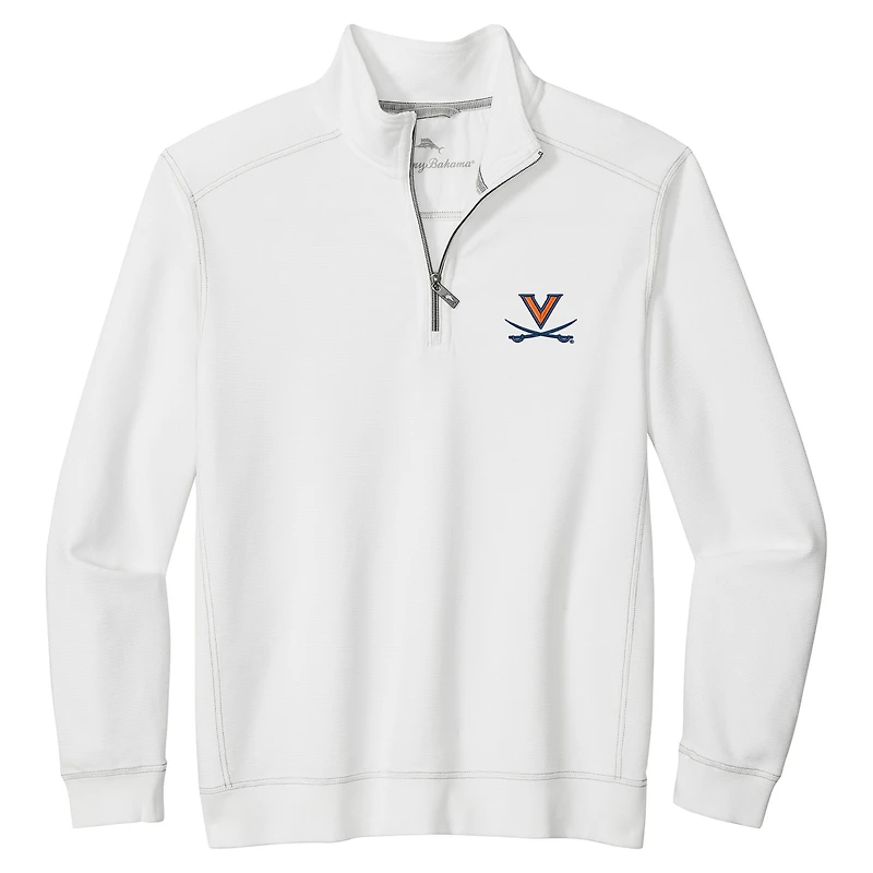 Men's Tommy Bahama White Virginia Cavaliers Montego Bay Half-Zip Jacket