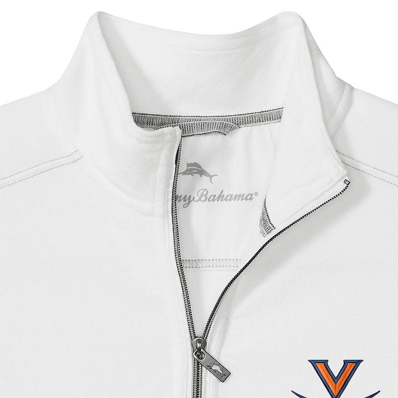 Men's Tommy Bahama White Virginia Cavaliers Montego Bay Half-Zip Jacket