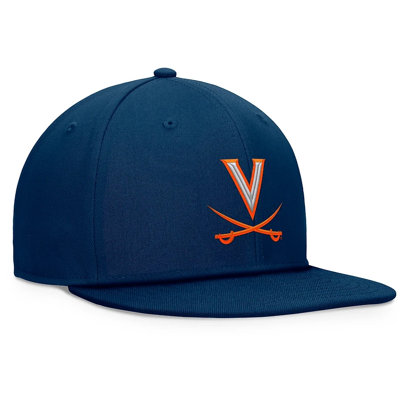 Casquette snapback fondamentale Top of the World bleu marine des Virginia Cavaliers pour homme