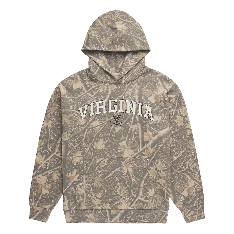 Sweat à capuche polaire camouflage Uscape Apparel pour homme, motif Virginia Cavaliers Back Bay