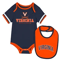 Newborn & Infant Colosseum  Navy Virginia Cavaliers Bodysuit Bib Set