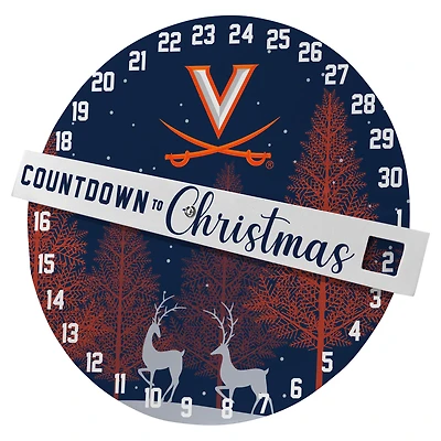 Panneau mural du compte à rebours des Pegasus Virginia Cavaliers jusqu'à Noël