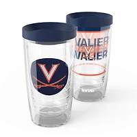 Tervis Virginia Cavaliers 2-Pack 16oz. Ensemble de gobelets concurrents et emblèmes