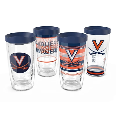 Tervis Virginia Cavaliers paquet de quatre 16oz. Ensemble de gobelets classiques