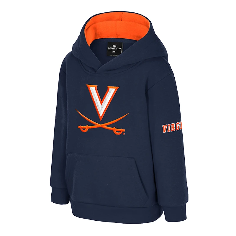 Toddler Colosseum  Navy Virginia Cavaliers Big Logo Volume Fleece Pullover Hoodie