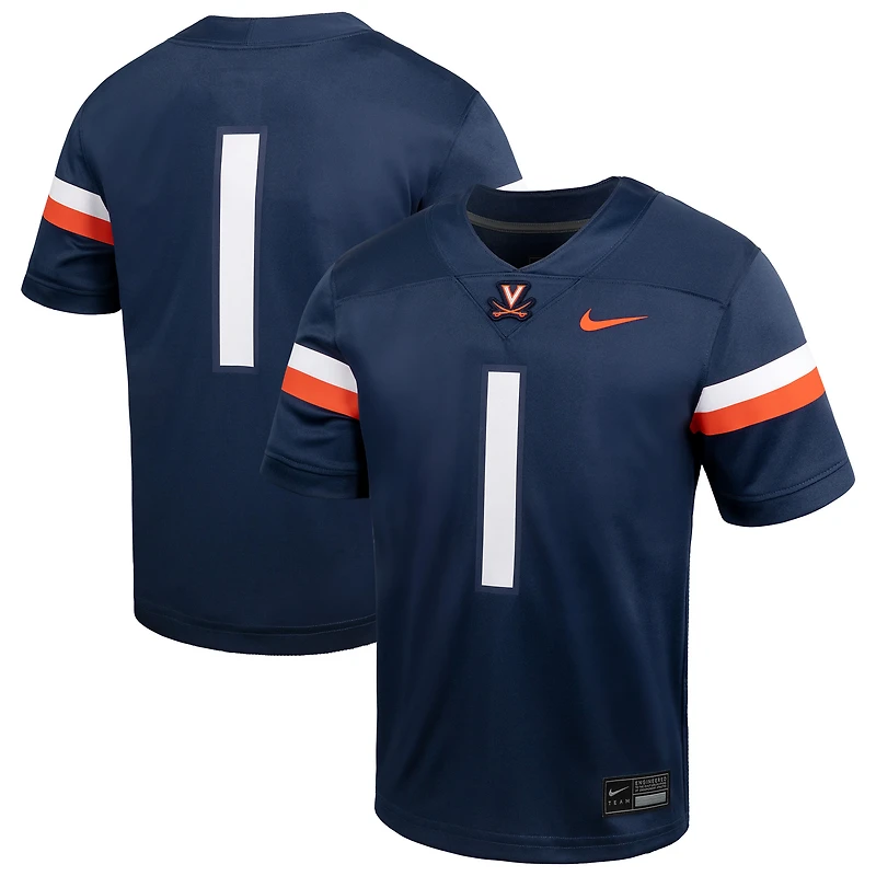 Maillot de jeu Nike #1 bleu marine des Virginia Cavaliers Untouchable pour tout-petit