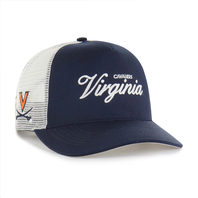 Casquette ajustable unisexe « 47 Navy Virginia Cavaliers Contemporary Basics Foundation Trucker Hitch »