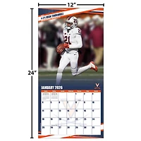 Calendrier mural 2026 des Virginia Cavaliers (12 x 12 po)