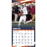 Calendrier mural 2026 des Virginia Cavaliers (12 x 12 po)