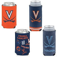 Ensemble de 4 canettes de 355 ml (12 oz) WinCraft Virginia Cavaliers et refroidisseur de canette mince