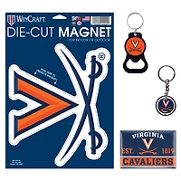 WinCraft Virginia Cavaliers 4-Pack Key Rings and Magnets Set