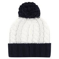 Women's '47 White Virginia Cavaliers Fireside Cuffed Knit Hat with Pom