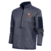 Pull demi-zippé Fortune pour femme, bleu marine, des Virginia Cavaliers, Antigua