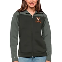 Veste zippée intégrale Antigua Steel/Charcoal Virginia Cavaliers Protect pour femme