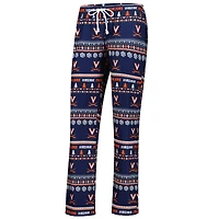 Ensemble de nuit pour femme Concepts Sport Navy Virginia Cavaliers, pull moche, haut à manches longues et pantalon vacances