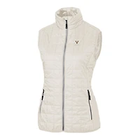 Gilet Rainer entièrement zippé pour femme, couleur crème, des Virginia Cavaliers, Cutter & Buck