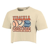 T-shirt court de baseball aux couleurs confortables des Virginia Cavaliers pour femmes